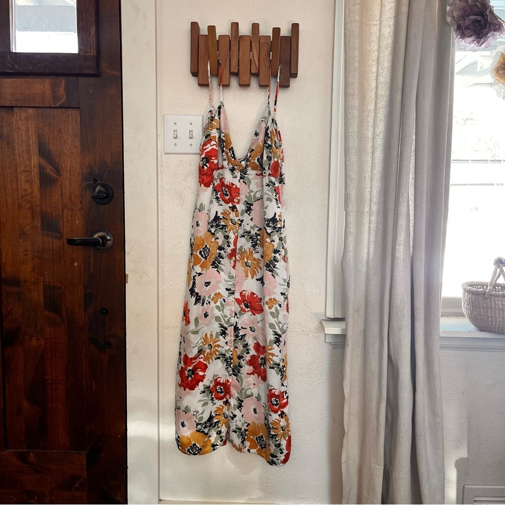 Volcom modal midi button down floral dress